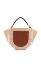 Wandler Mia Large Shearling And Leather Tote