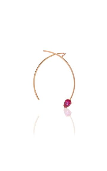 Kim Mee Hye Single Ruby Blossom Earring