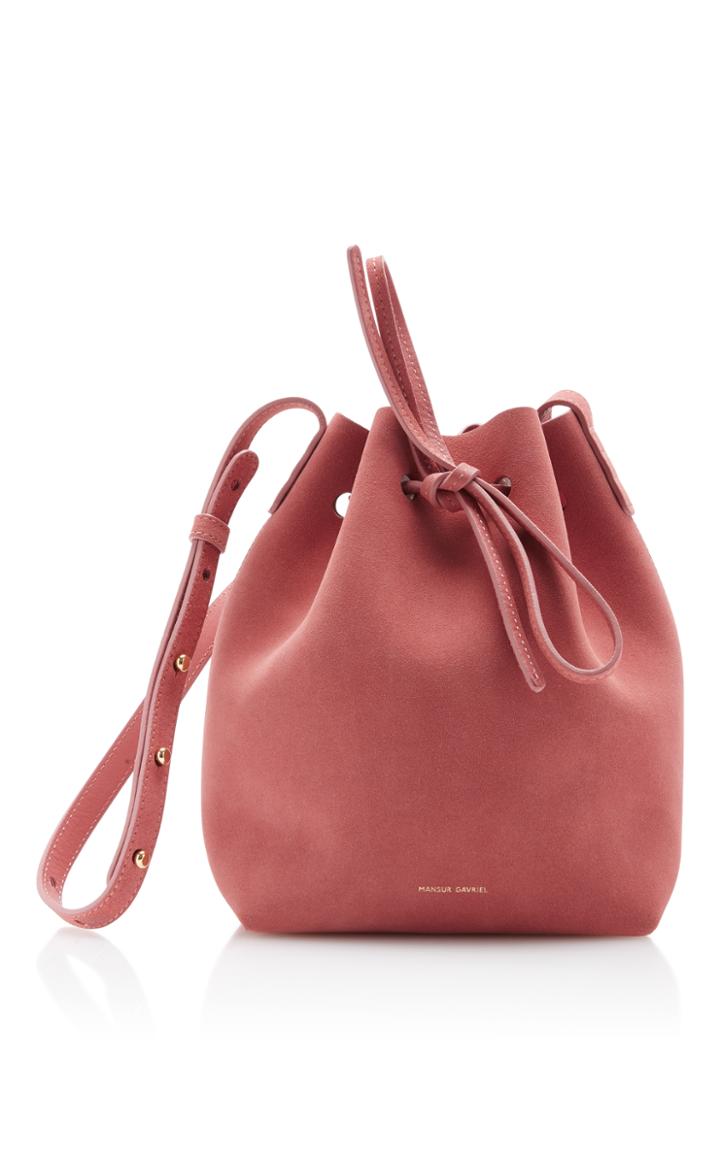 Mansur Gavriel Suede Mini Bucket Bag