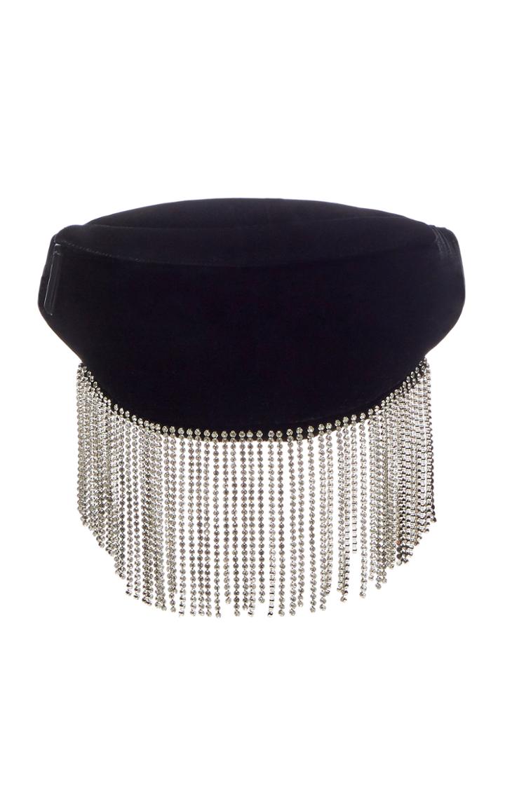 Les Petits Joueurs Velvet Crystal-embellished Evening Belt Bag
