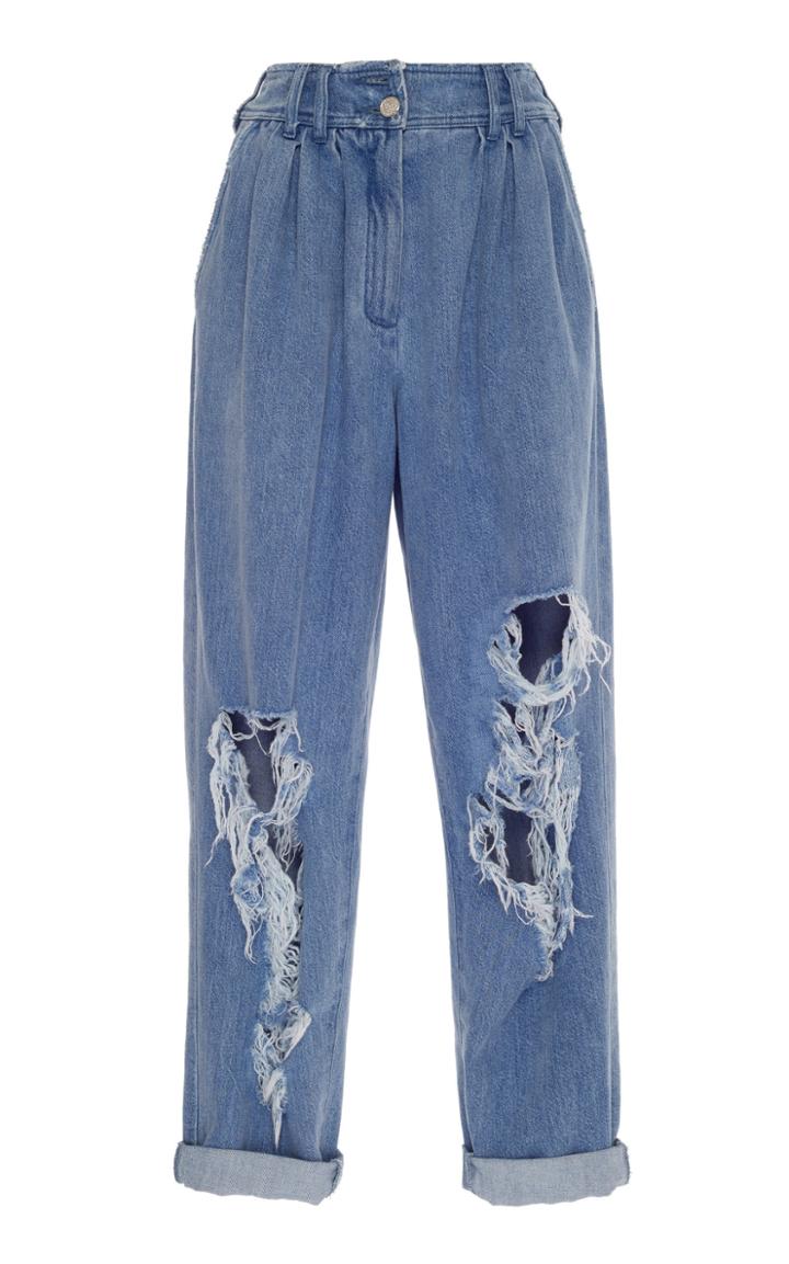 Balmain Distressed Boyfriend Jean