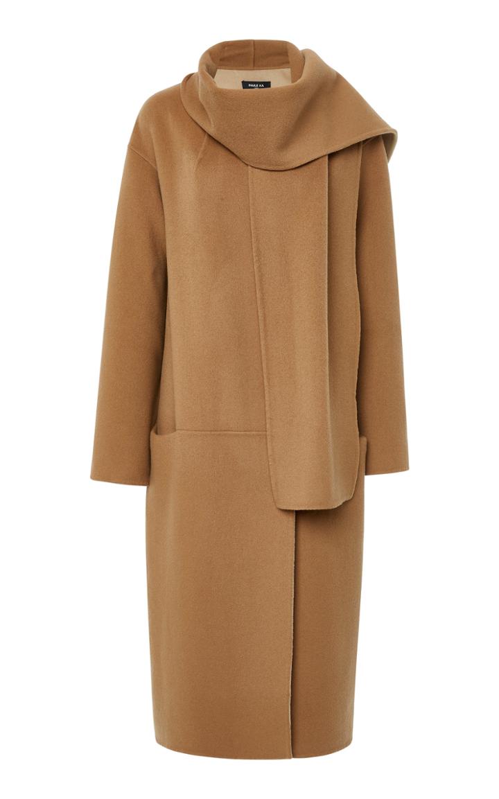 Paule Ka Wool Scarf Coat