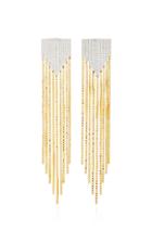 Mahnaz Collection Limited Edition 18k Gold And Diamond Fringe Earrings Unsigned