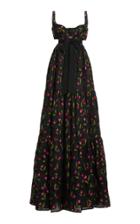 Moda Operandi Carolina Herrera Gathered Tiered Tulip Mesh Fil Coupe Gown