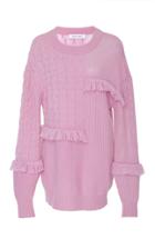 Prabal Gurung Oversize Cashmere Fringe Sweater