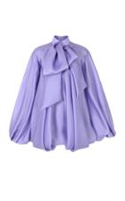 Balmain Bow-embellished Organza Balloon Dress