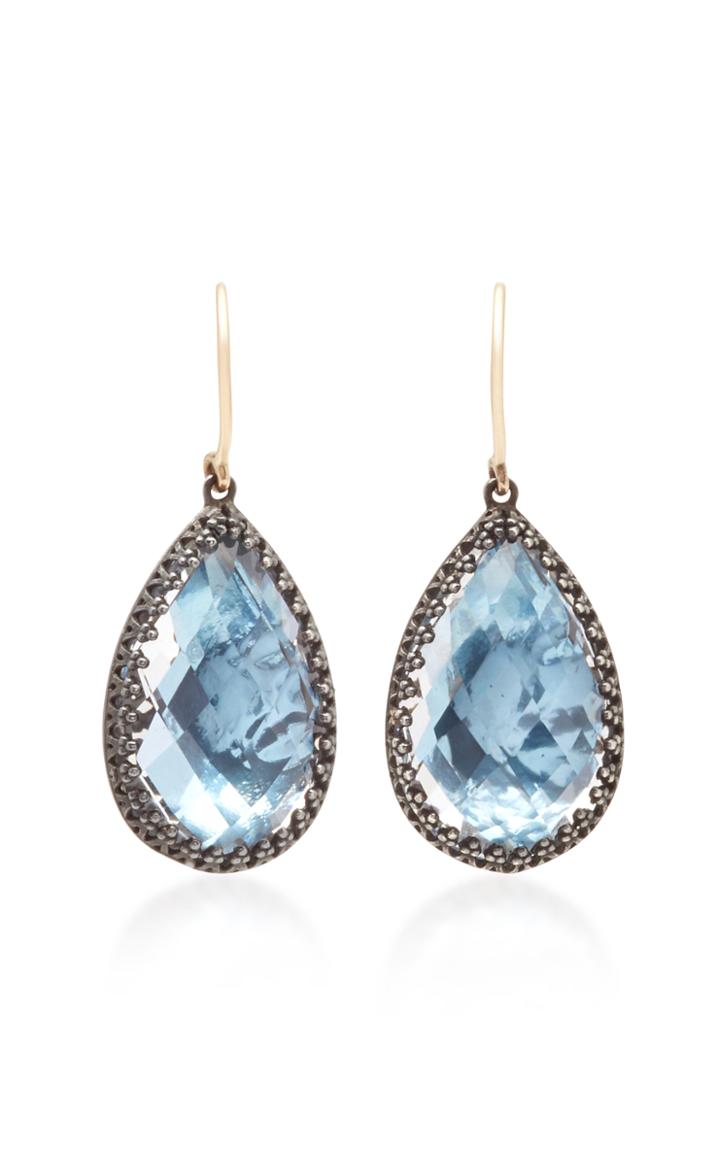 Larkspur & Hawk Sophia 1-drop Gold And Quartz Earrings