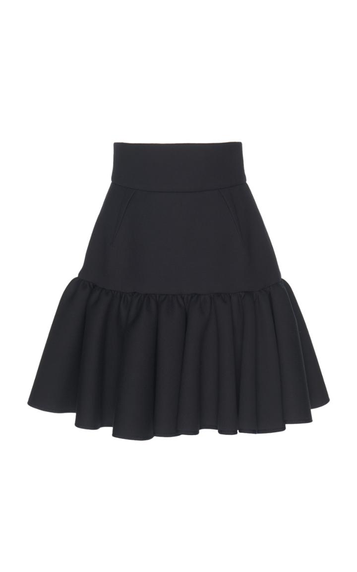 Dice Kayek Navy Pleated Skirt
