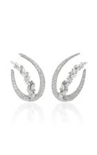 Yeprem 18k White Gold Mini Diamond Hoops