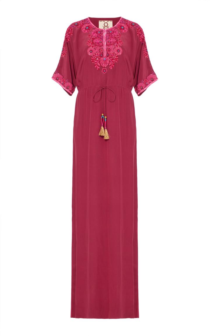 Figue Calista Embroidered Silk Gown
