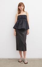 Moda Operandi By Malene Birger Floridika Leather Midi Skirt