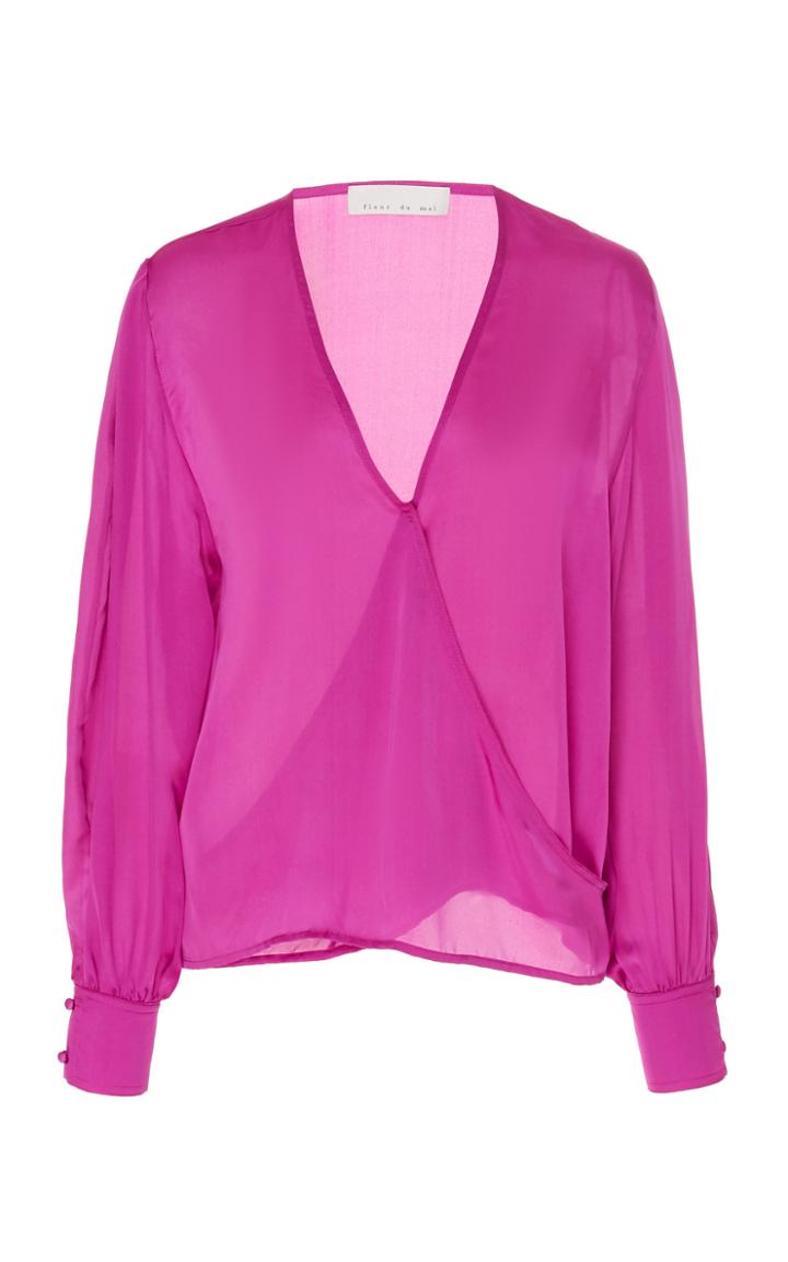 Fleur Du Mal Wrap Silk Top
