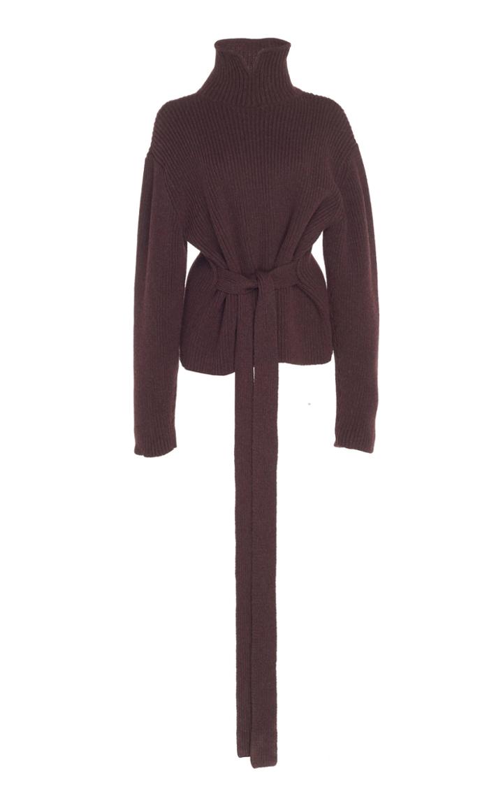 Ellery Chunky Knit Turtleneck With Belt