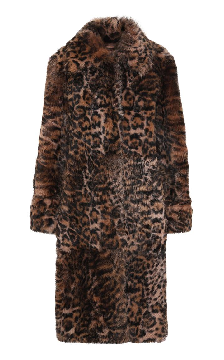 Moda Operandi Remain Quin Aop Animal-print Wool Coat