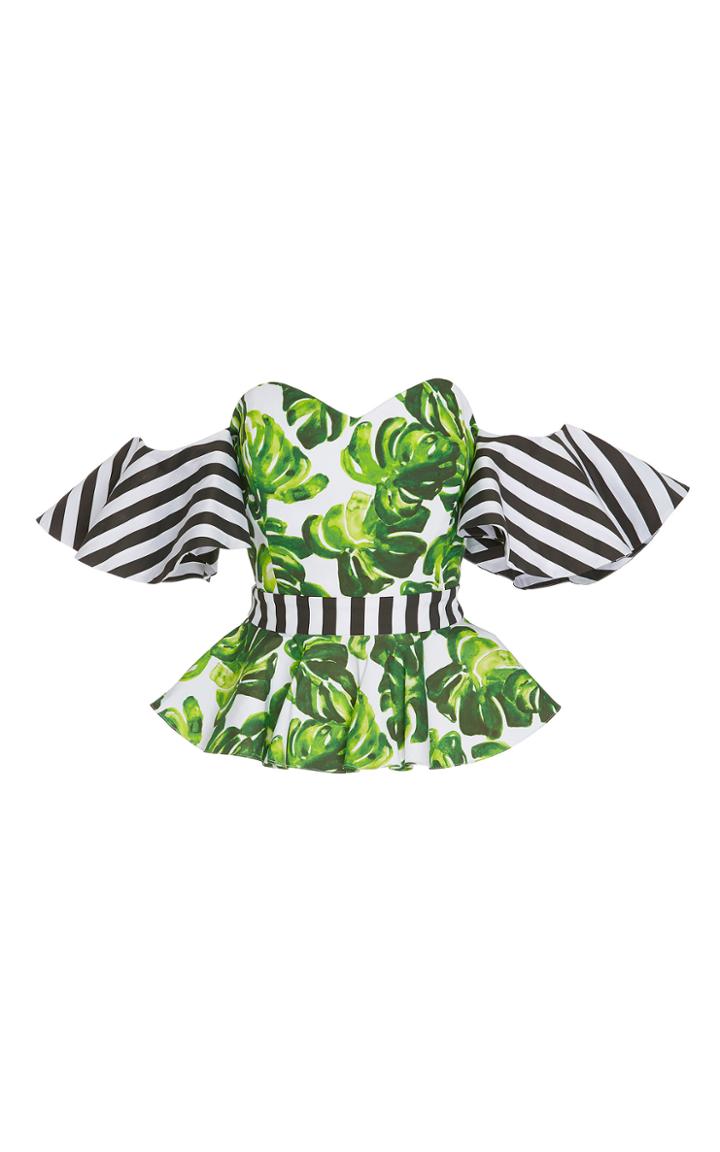Caroline Constas Irene Peplum Off The Shoulder Top