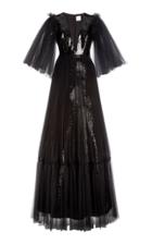 Moda Operandi Huishan Zhang Juno Sequin Tulle Sleeved Gown