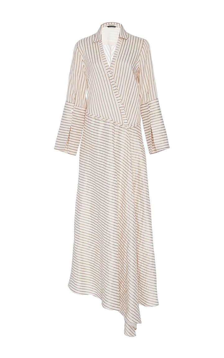 Hellessy Messina Sand Asymmetric Shirt Dress