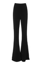 Cushnie Chiffon-trimmed Cady Flared-leg Trousers
