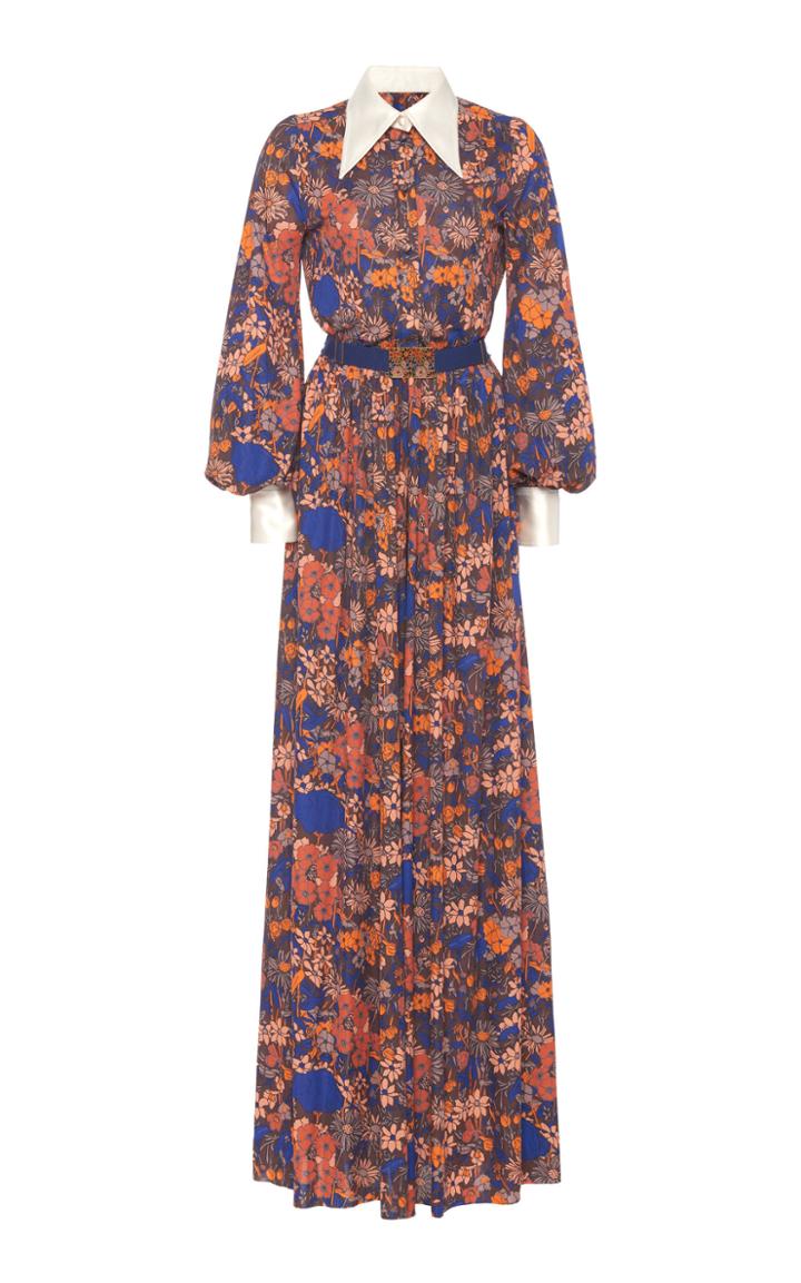 Moda Operandi Marc Jacobs Contrast-collar Floral-print Crepe Wide-leg Jumpsuit Size: