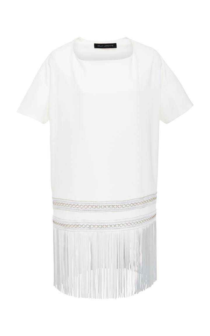 Sally Lapointe Fringed Oversized Tee