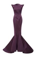 Zac Posen Double Face Duchesse Open Back Gown