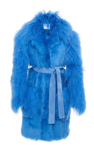 Dondup Blue Fur Coat