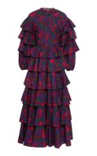 Moda Operandi Ulla Johnson Amelia Keyhole Ruffle Maxi Dress Size: 2