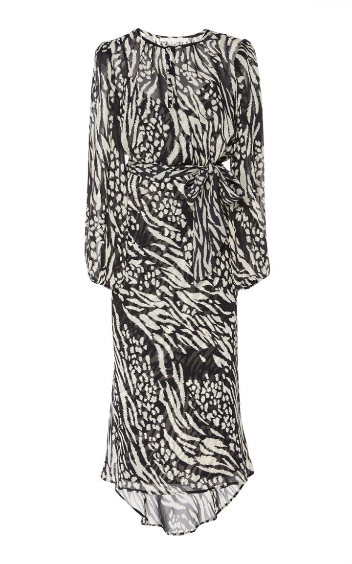 Veronica Beard Mavis Printed Georgette Dress
