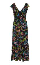 Banjanan Marina Floral Silk Crepe Maxi Dress