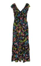 Banjanan Marina Floral Silk Crepe Maxi Dress