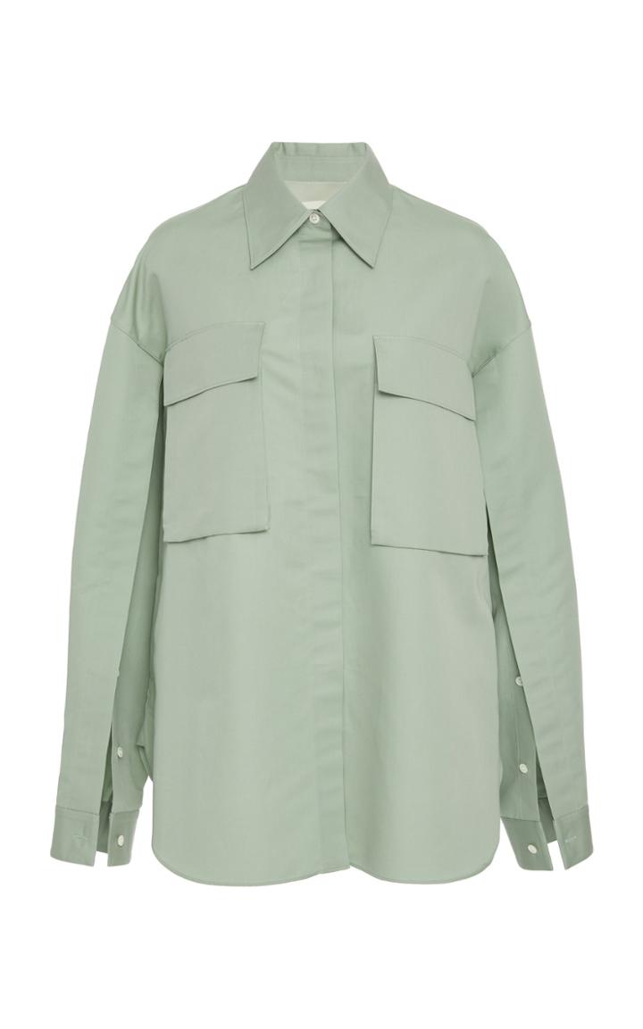 Cyclas Cotton Silk-blend Button Blouse