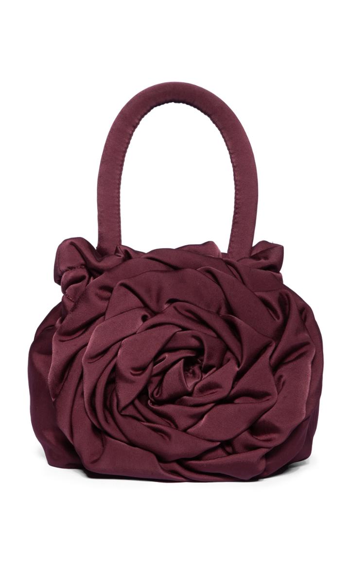 Staud Rose Satin Top Handle Bag