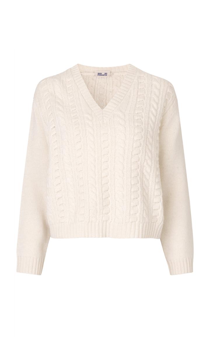 Moda Operandi Baum Und Pferdgarten Cheyanne Cable Knit V-neck Sweater