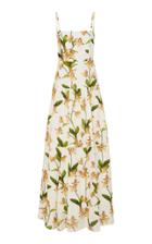 Agua By Agua Bendita Lima Jardin Floral-print Linen Maxi Dress