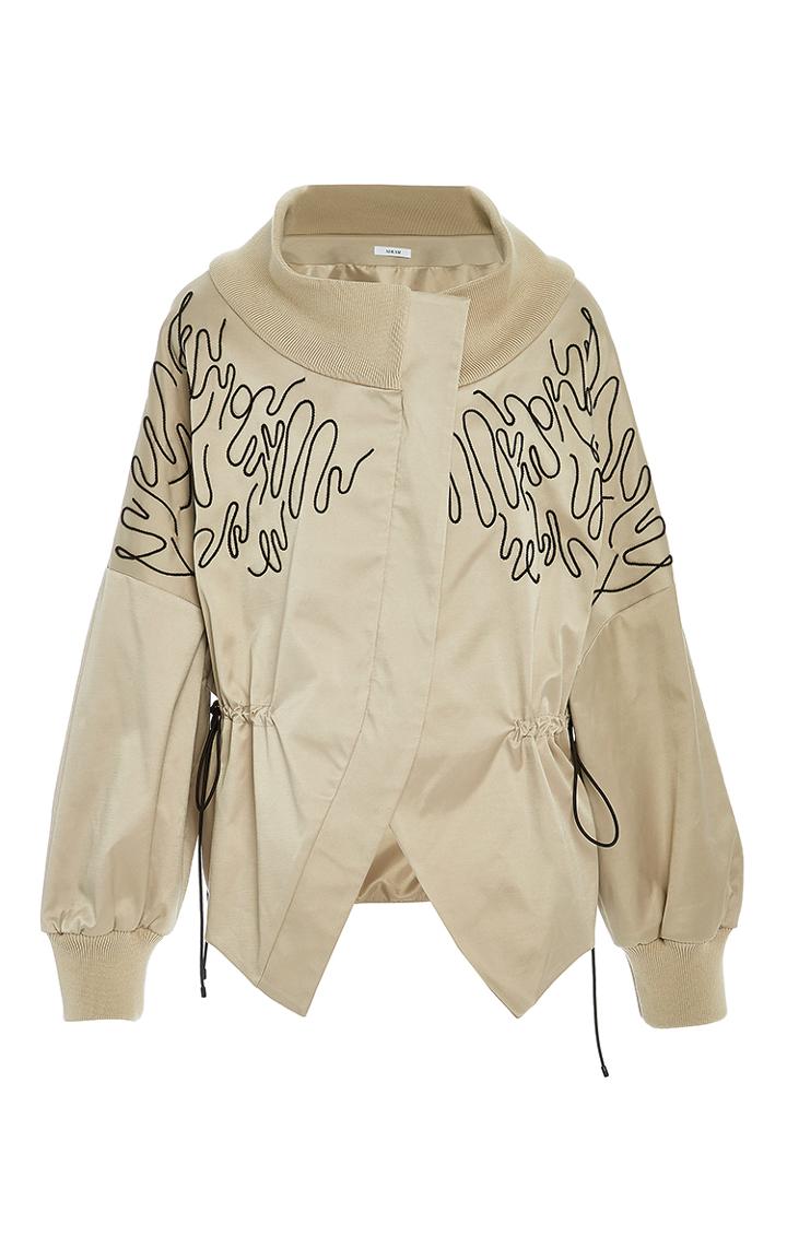 Adeam Embroidered Drop Shoulder Bomber Jacket