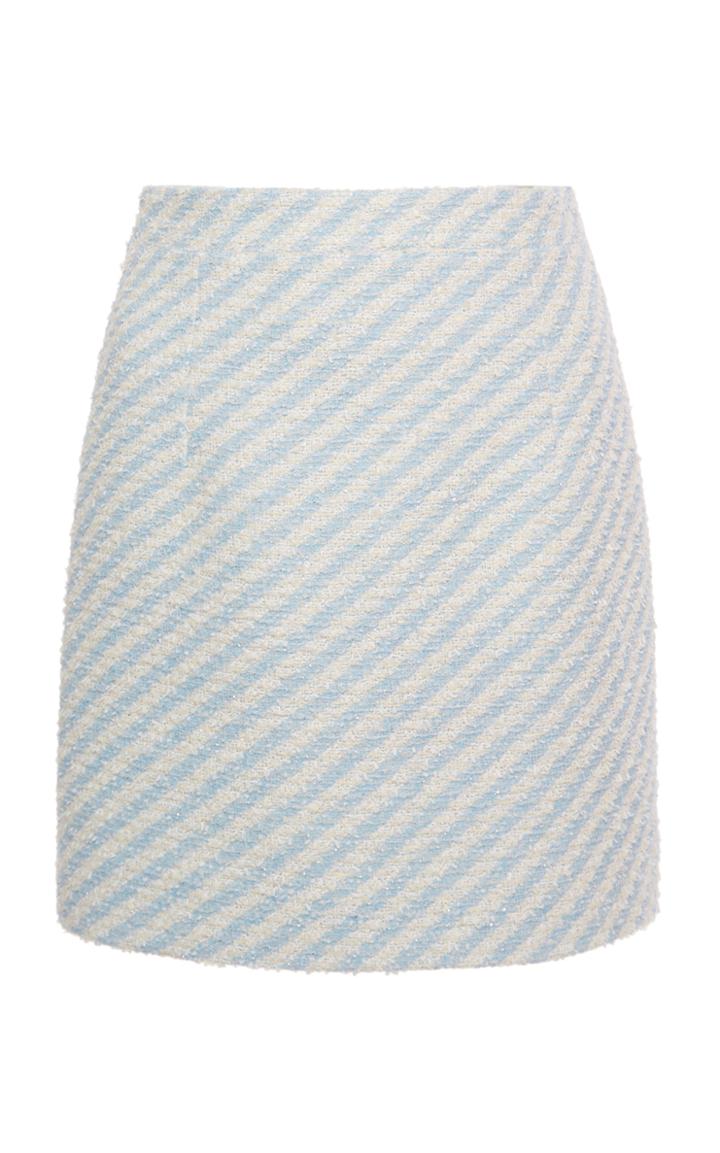 Moda Operandi Alessandra Rich Striped Tweed Mini Skirt
