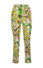 La Doublej Hip Capri Printed Crepe Cady Pants