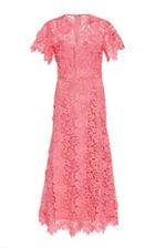 Lela Rose Flutter-sleeved Guipure Lace Sheath Dress