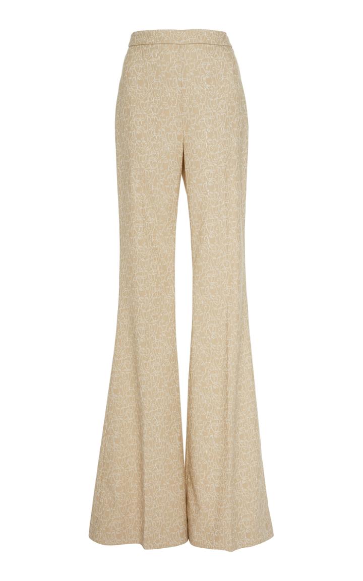Christian Siriano Nude Face Flared Trousers