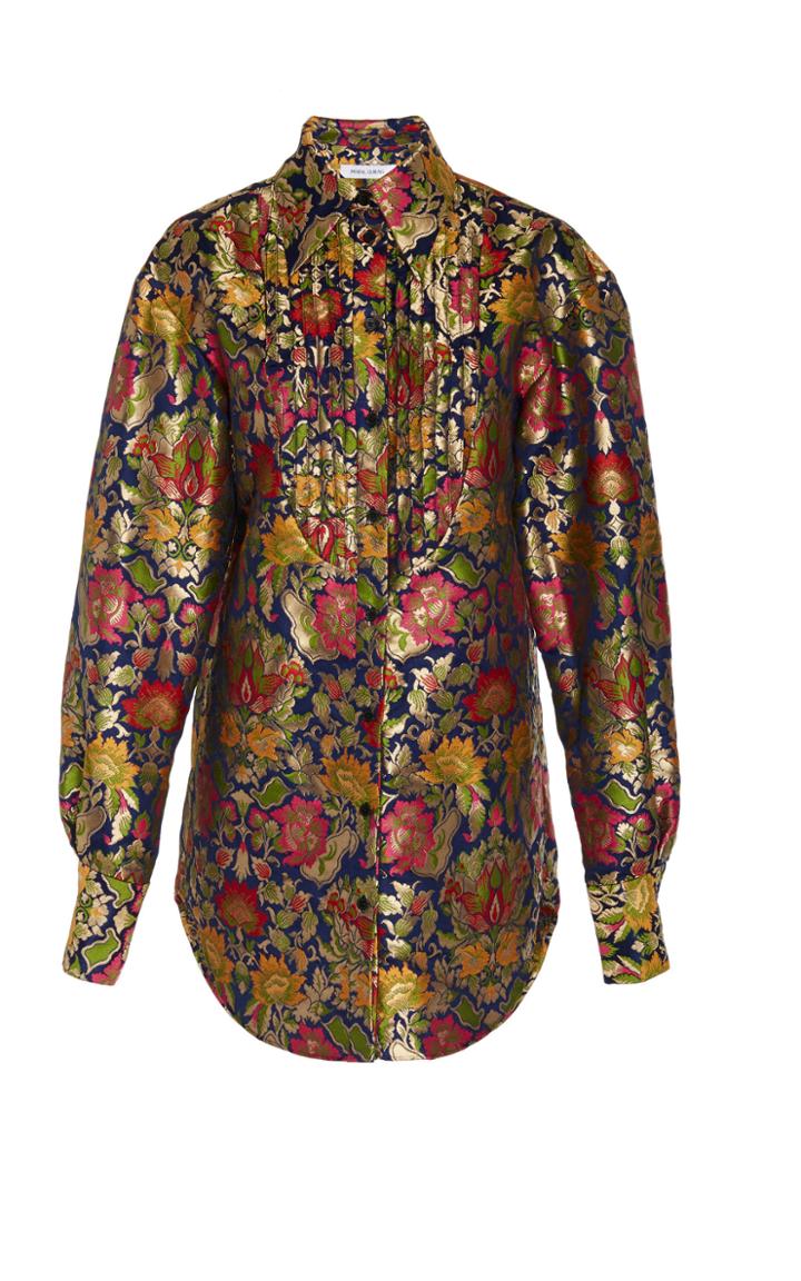 Prabal Gurung Sitapur Long Sleeve Floral Blouse