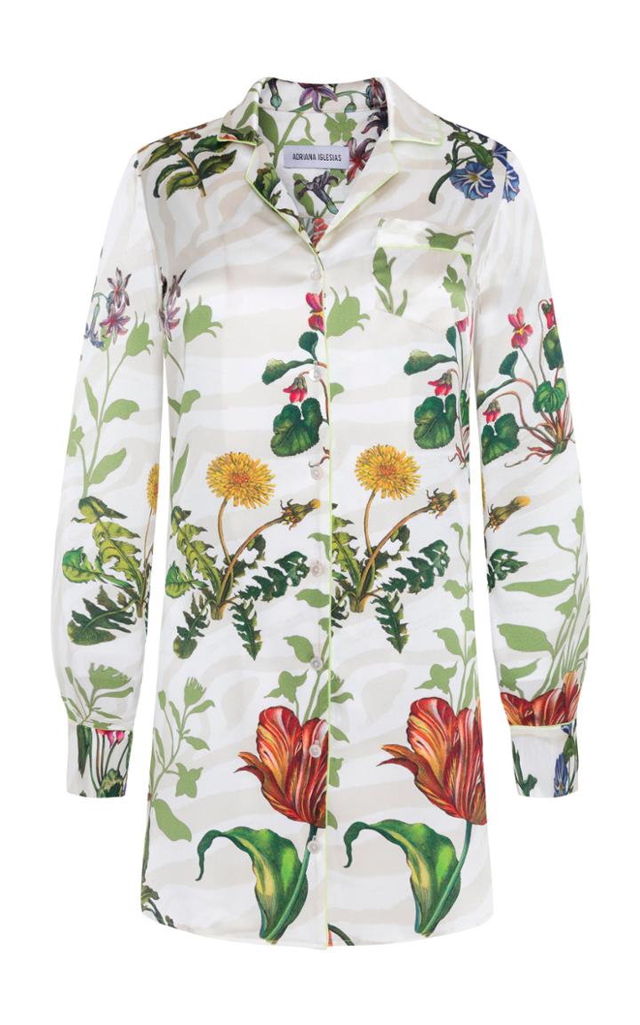 Adriana Iglesias Alessia Silk Satin Pj Top