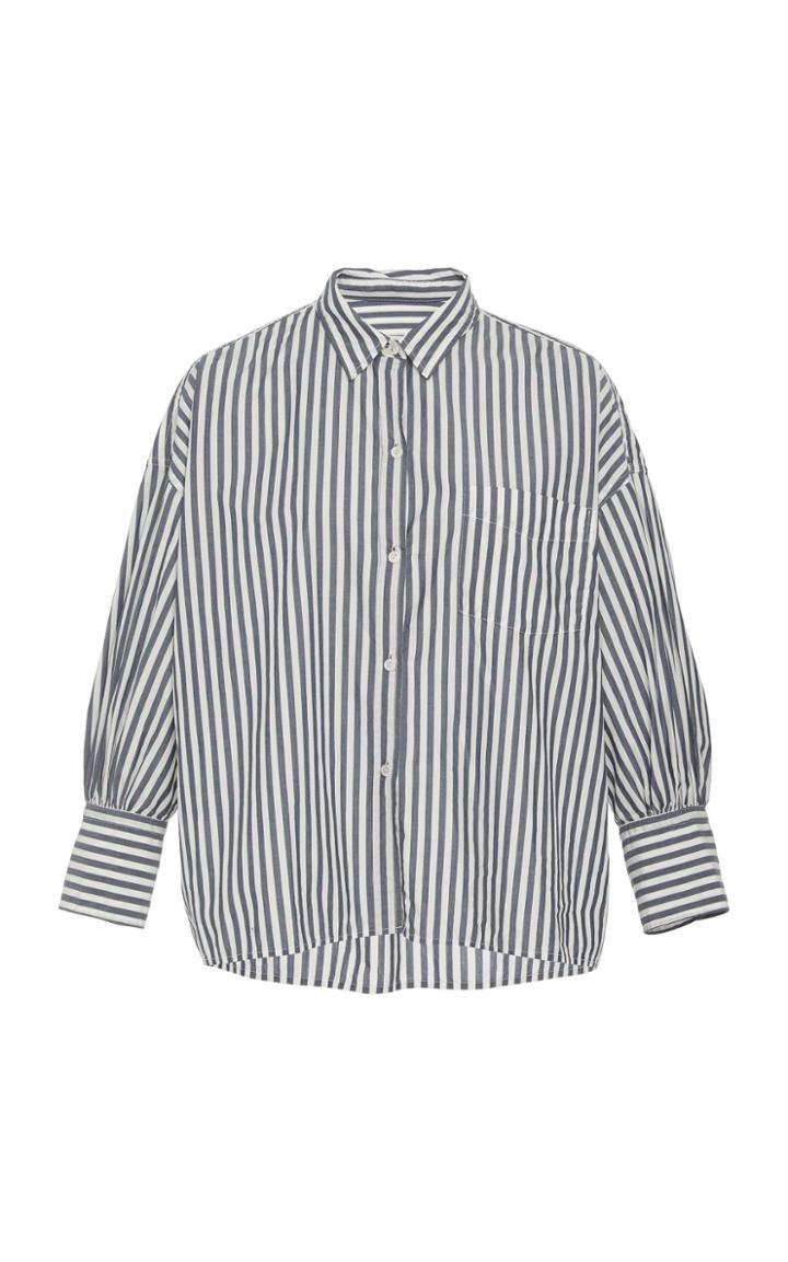 Nili Lotan Lonnie Striped Cotton-poplin Button-up Shirt