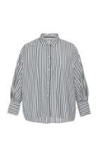 Nili Lotan Lonnie Striped Cotton-poplin Button-up Shirt