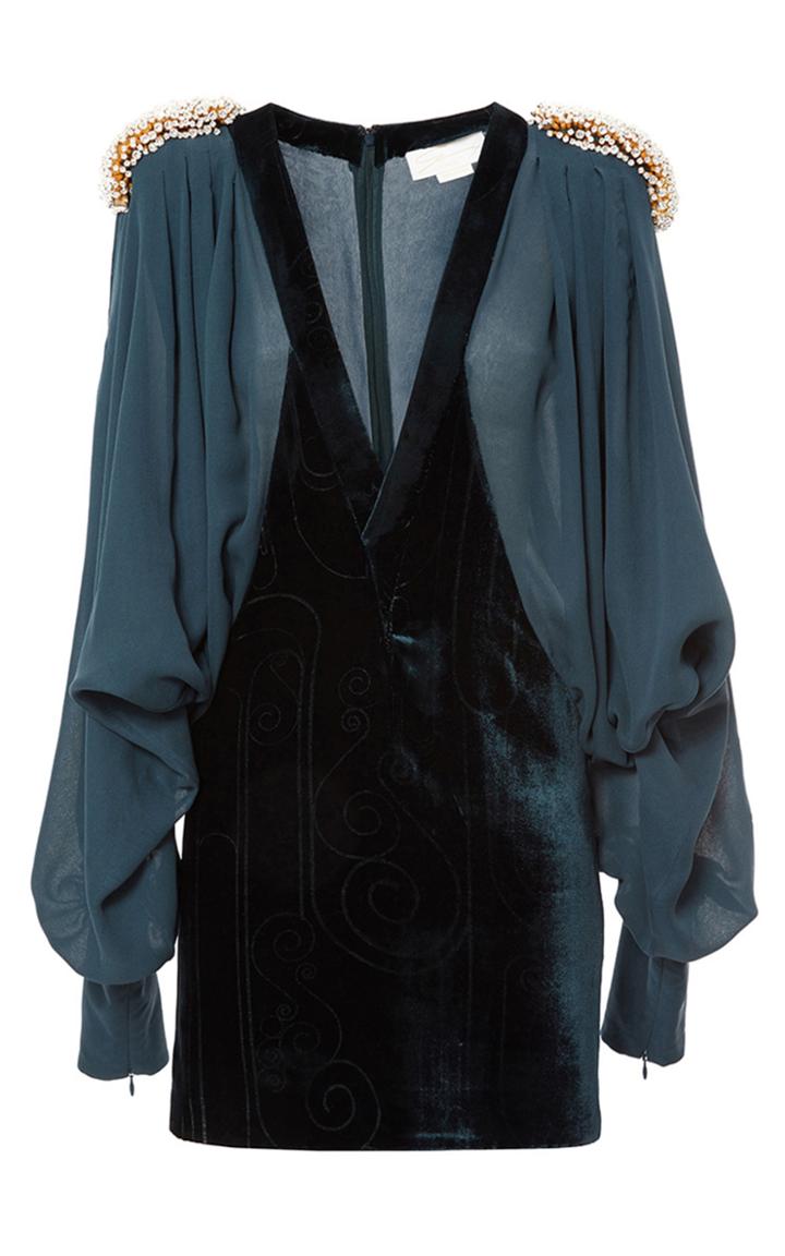 Genny Embellished Puff Sleeve Dress