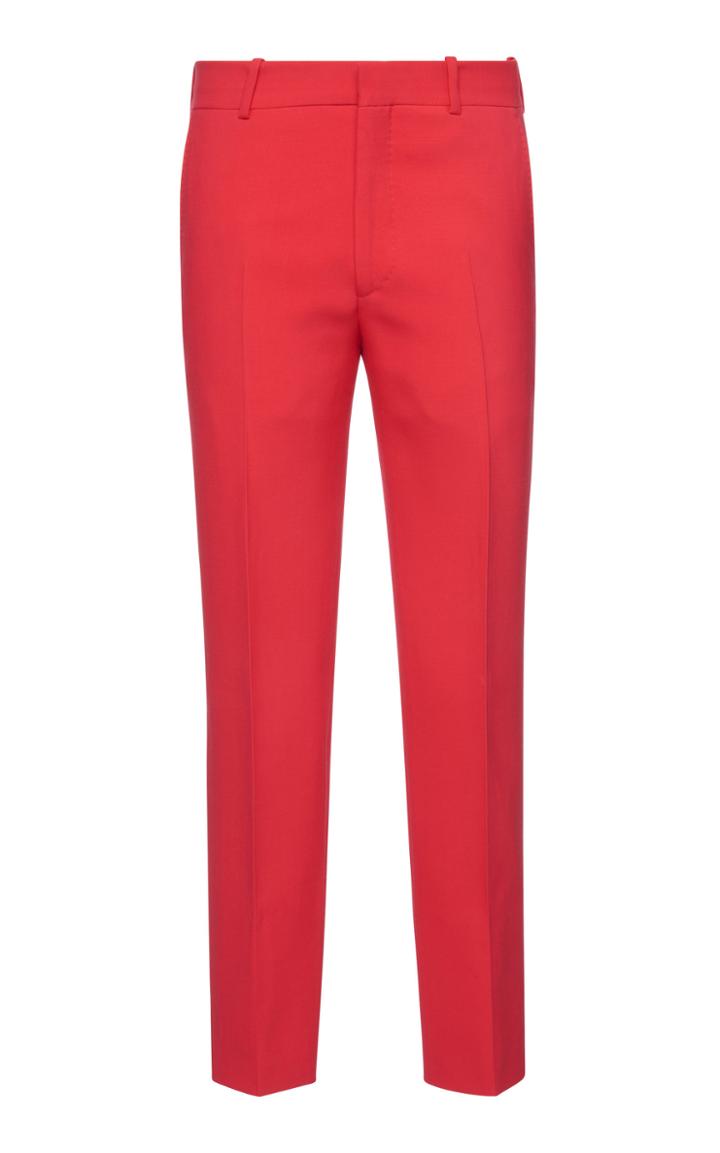 Alexander Mcqueen Cropped Crepe Slim-leg Trousers