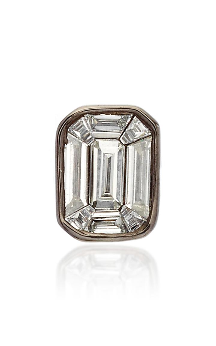 As29 Framed Illusion Diamond Stud Earring