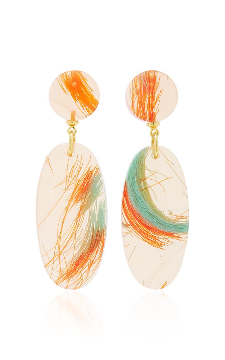 Ejing Zhang 18k Gold Plated Siren Pendant Earring