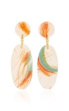 Ejing Zhang 18k Gold Plated Siren Pendant Earring