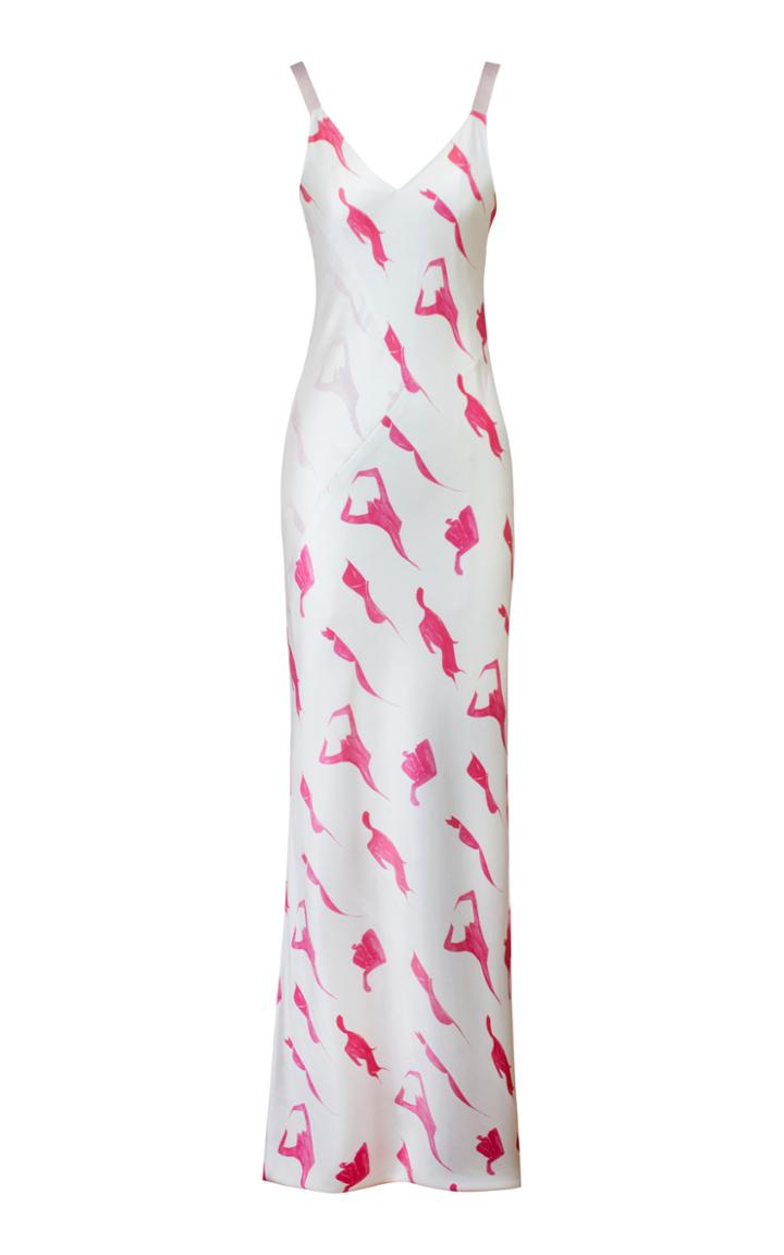 Moda Operandi Alejandra Alonso Rojas Printed Silk-satin Dress Size: 2