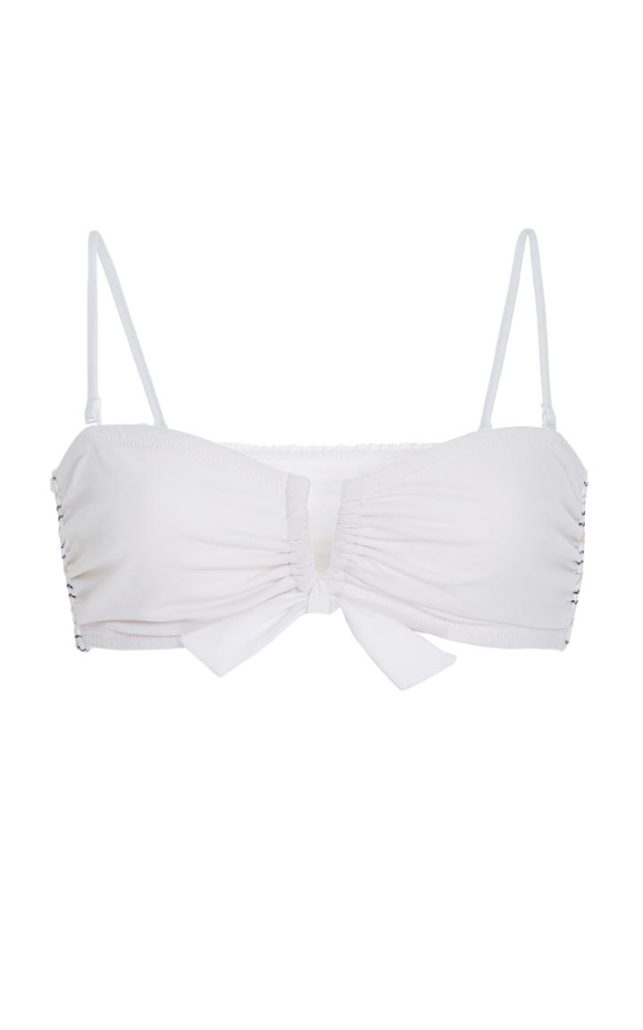 Kisuii Aria Smocked Bandeau Bikini Top
